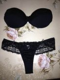 Lingerie Preta - Calcinha Fio Dental - GG