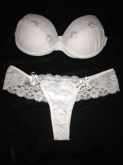 Lingerie Branca - Calcinha Fio Dental - GG