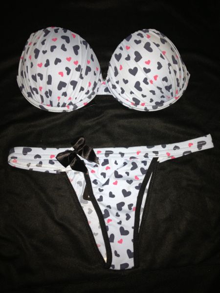 Lingerie Corações - Calcinha Pequena - G